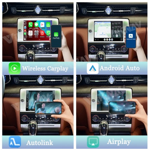 Viknav Linux System Interface Box For Maserati Quattroporte 2013-2015 Wireless Apple CarPlay Android Auto Stereo Only Support Original Car Screen