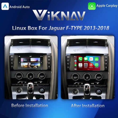 Viknav Linux System Interface Box For Jaguar F-Type 2013-2018 Wireless Apple CarPlay Android Auto Stereo Only Support Original Car Screen
