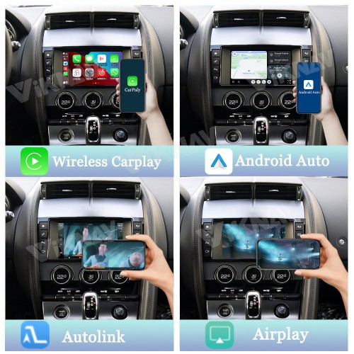 Viknav Linux System Interface Box For Jaguar F-Type 2013-2018 Wireless Apple CarPlay Android Auto Stereo Only Support Original Car Screen