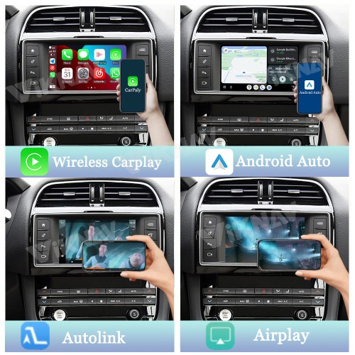 Viknav Linux System Interface Box For Jaguar XE XEL XF F-PACE 2016-2019 Wireless Apple CarPlay Android Auto Stereo Only Support Original Car Screen