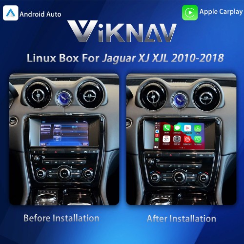 Viknav Linux System Interface Box For Jaguar XJ XJL 2010-2018 Wireless Apple CarPlay Android Auto Stereo Only Support Original Car Screen