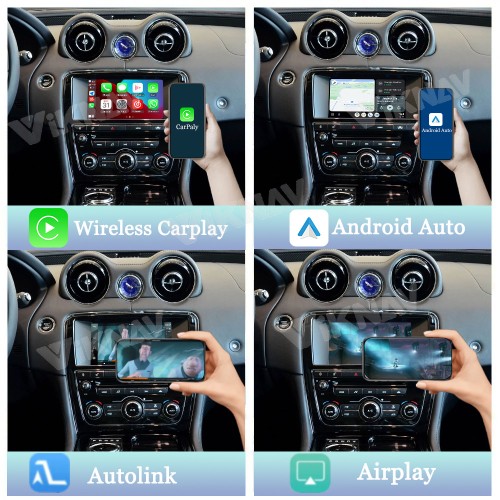 Viknav Linux System Interface Box For Jaguar XJ XJL 2010-2018 Wireless Apple CarPlay Android Auto Stereo Only Support Original Car Screen