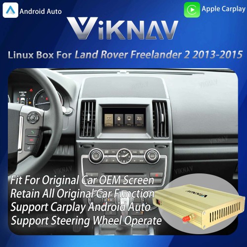 Viknav Linux System Interface Box For Land Rover Freelander 2 2013-2015 Wireless Apple CarPlay Android Auto Stereo Only Support Original Car Screen