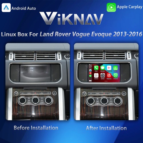 Viknav Linux System Interface Box For Land Rover Vogue Evoque 2013-2016 Wireless Apple CarPlay Android Auto Stereo Only Support Original Car Screen