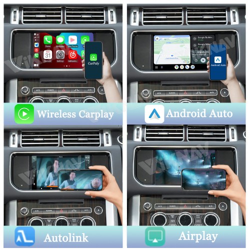 Viknav Linux System Interface Box For Land Rover Vogue Evoque 2013-2016 Wireless Apple CarPlay Android Auto Stereo Only Support Original Car Screen
