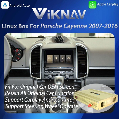 Viknav Linux System Interface Box For Porsche Cayenne 2007-2016 Wireless Apple CarPlay Android Auto Stereo Only Support Original Car Screen