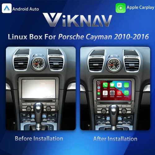 Viknav Linux System Interface Box For Porsche Cayman 2010-2016 Wireless Apple CarPlay Android Auto Stereo Only Support Original Car Screen