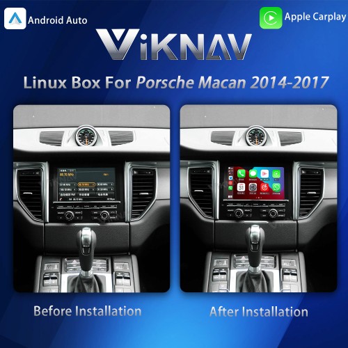 Viknav Linux System Interface Box For Porsche Macan 2014-2017 Wireless Apple CarPlay Android Auto Stereo Only Support Original Car Screen