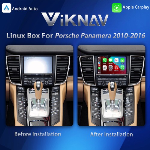 Viknav Linux System Interface Box For Porsche Panamera 2010-2016 Wireless Apple CarPlay Android Auto Stereo Only Support Original Car Screen