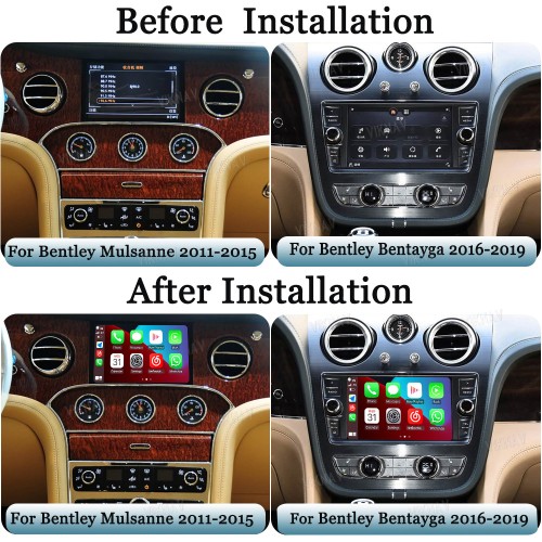 Viknav Linux System Interface Box For Bentley Mulsanne Bentayga 2011-2019 Wireless Apple CarPlay Android Auto Stereo Only Support Original Car Screen