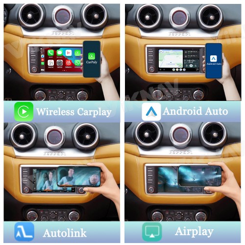 Viknav Linux System Interface Box For Ferrari California T 458 488 F12 F8 812 Praotofino GTC4 2015-2018 Wireless Apple CarPlay Android Auto Stereo Only Support Original Car Screen
