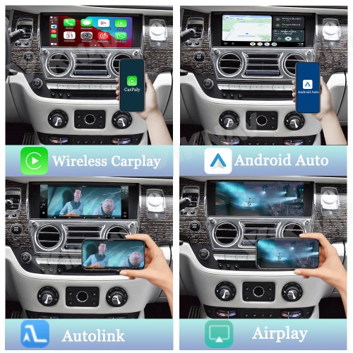 Viknav Linux System Interface Box For Rolls-Royce Ghost 2010-2018 Wireless Apple CarPlay Android Auto Stereo Only Support Original Car Screen