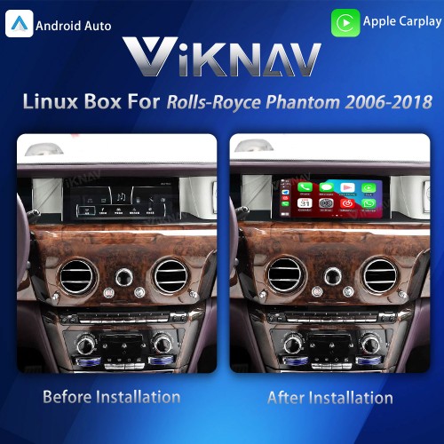 Viknav Linux System Interface Box For Rolls-Royce Phantom 2006-2018 Wireless Apple CarPlay Android Auto Stereo Only Support Original Car Screen