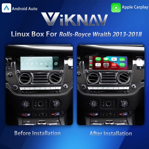 Viknav Linux System Interface Box For Rolls-Royce Wraith 2013-2018 Wireless Apple CarPlay Android Auto Stereo Only Support Original Car Screen