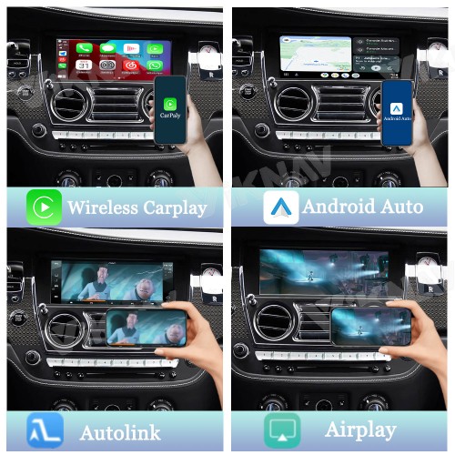 Viknav Linux System Interface Box For Rolls-Royce Wraith 2013-2018 Wireless Apple CarPlay Android Auto Stereo Only Support Original Car Screen