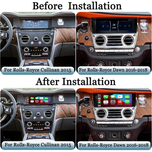 Viknav Linux System Interface Box For Rolls-Royce Cullinan/ Dawn 2015-2018 Wireless Apple CarPlay Android Auto Stereo Only Support Original Car Screen