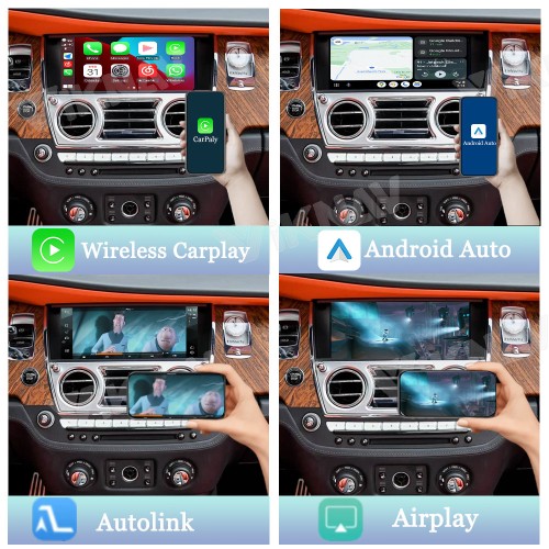 Viknav Linux System Interface Box For Rolls-Royce Cullinan/ Dawn 2015-2018 Wireless Apple CarPlay Android Auto Stereo Only Support Original Car Screen