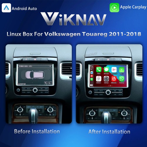 Viknav Linux System Interface Box For Volkswagen Touareg 2011-2018 Wireless Apple CarPlay Android Auto Stereo Only Support Original Car Screen