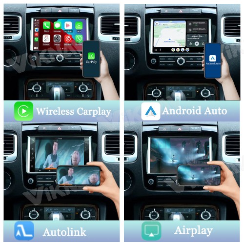 Viknav Linux System Interface Box For Volkswagen Touareg 2011-2018 Wireless Apple CarPlay Android Auto Stereo Only Support Original Car Screen