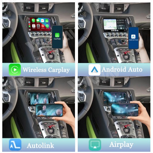 Viknav Linux System Interface Box For Lamborghini MMI Hurancan LP610/Aventador LP700 2011-2018 Wireless Apple CarPlay Android Auto Stereo Only Support Original Car Screen