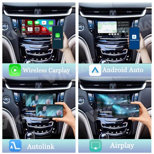 Viknav Linux System Interface Box For Cadillac ATS-L XTS SRX CTS 2013-2018 Wireless Apple CarPlay Android Auto Stereo Only Support Original Car Screen