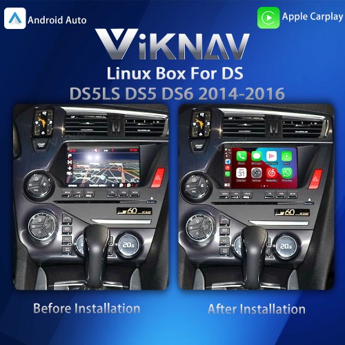 Viknav Linux System Interface Box For DS DS5LS DS5 DS6 2014-2016 Wireless Apple CarPlay Android Auto Stereo Only Support Original Car Screen