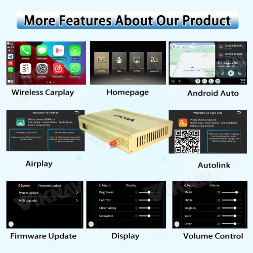 Viknav Linux System Interface Box For DS DS5LS DS5 DS6 2014-2016 Wireless Apple CarPlay Android Auto Stereo Only Support Original Car Screen