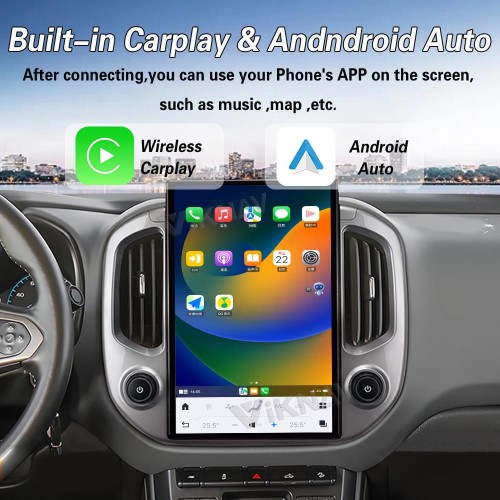 Viknav 14.4 Inch Car Radio for Chevrolet Colorado GMC Canyon 2014-2018 Touch Screen Upgrade Android 13 Head Unit Wireless Carplay Car GPS Navigation Multimedia Player