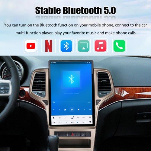 Viknav 14.4 Inch Car Radio For Jeep Grand Cherokee 2011-2013 Upgrade Touch Screen Wirless Carplay Android Auto GPS Navigation Multimedia Player Autoradio Head Unit