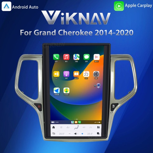 Viknav 14.4 Inch Car Radio For Jeep Grand Cherokee 2014-2020 Upgrade Touch Screen Wirless Carplay Android Auto GPS Navigation Multimedia Player Autoradio Head Unit