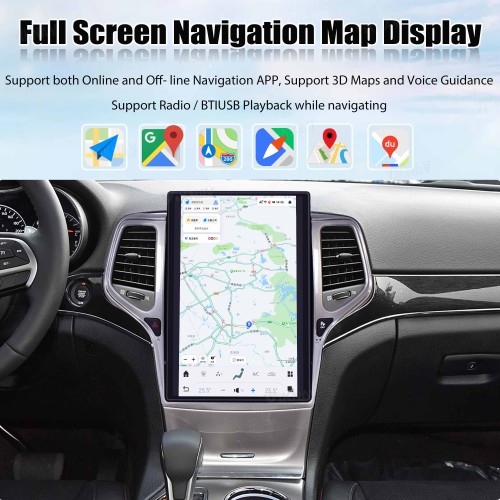 Viknav 14.4 Inch Car Radio For Jeep Grand Cherokee 2014-2020 Upgrade Touch Screen Wirless Carplay Android Auto GPS Navigation Multimedia Player Autoradio Head Unit