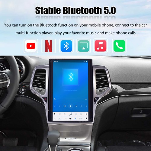 Viknav 14.4 Inch Car Radio For Jeep Grand Cherokee 2014-2020 Upgrade Touch Screen Wirless Carplay Android Auto GPS Navigation Multimedia Player Autoradio Head Unit