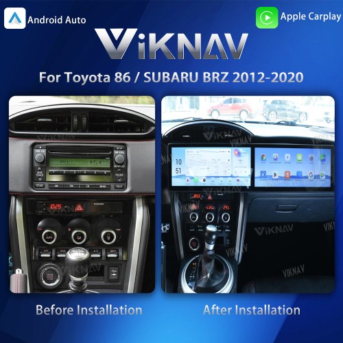 Viknav 12.3 Inch Car Radio For Toyota 86 / SUBARU BRZ 2012-2020 Touch Screen Android Head Unit Wirless Carplay GPS Navigation Player Autoradio