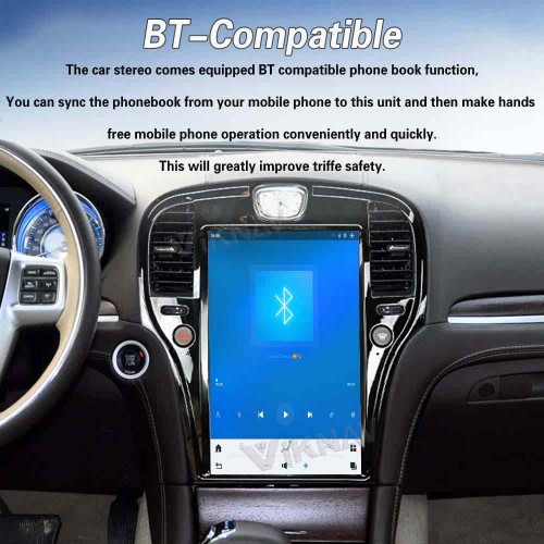 Viknav 14.4 Inch Car Radio for Chrysler 300C 2011-2020 Touch Screen Upgrade Android 13 Head Unit Wireless Carplay Car GPS Navigation Multimedia Player