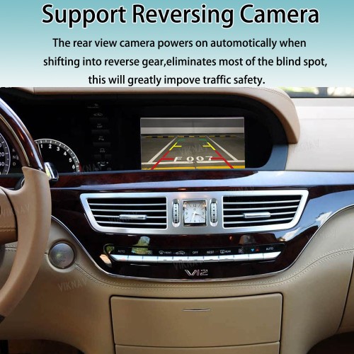 Viknav Linux System Interface Box For Benz S Class W221 2006-2012 Wireless Apple CarPlay Android Auto Stereo Only Support Original Car Screen