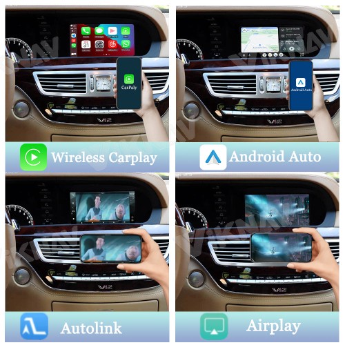 Viknav Linux System Interface Box For Benz S Class W221 2006-2012 Wireless Apple CarPlay Android Auto Stereo Only Support Original Car Screen