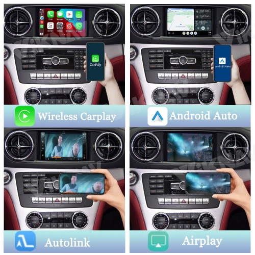 Viknav Linux System Interface Box For Benz SL Class 2013-2016 Wireless Apple CarPlay Android Auto Stereo Only Support Original Car Screen