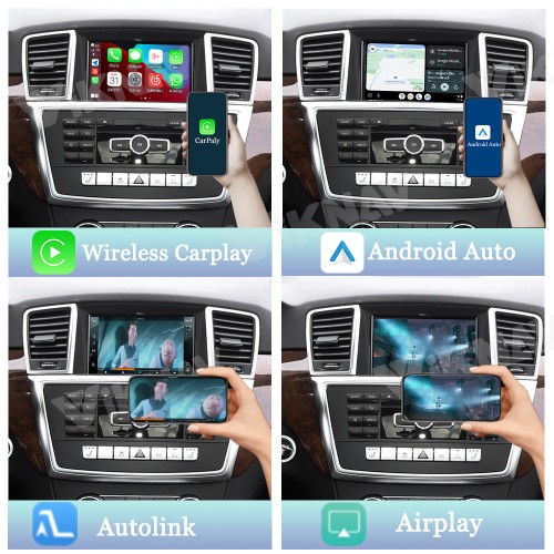 Viknav Linux System Interface Box For Benz M Class 2012-2015 Wireless Apple CarPlay Android Auto Stereo Only Support Original Car Radio Screen