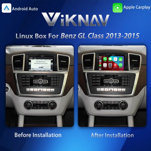 Viknav Linux System Interface Box For Benz GL Class 2013-2015 Wireless Apple CarPlay Android Auto Stereo Only Support Original Car Radio Screen