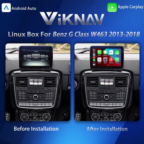 Viknav Linux System Interface Box For Benz G Class W463 2013-2018 Wireless Apple CarPlay Android Auto Stereo Only Support Original Car Radio Screen