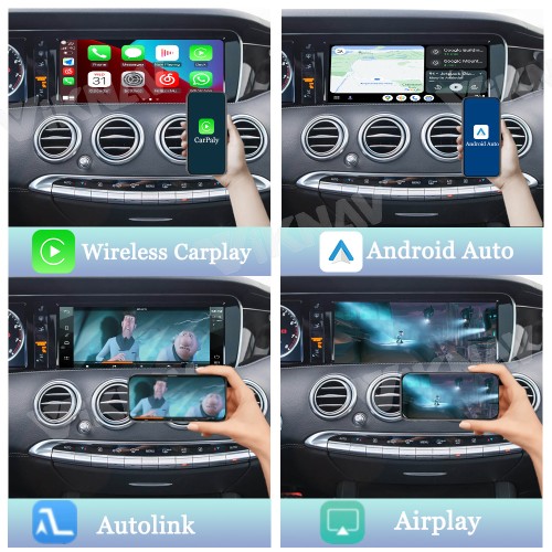 Viknav Linux System Interface Box For Benz S Class W222 2014-2020 Wireless Apple CarPlay Android Auto Stereo Only Support Original Car Radio Screen