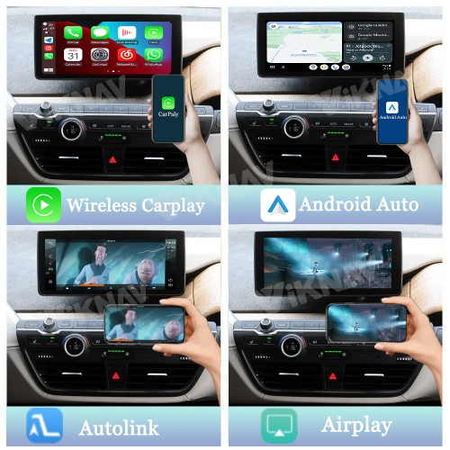 Viknav Linux System Interface Box For BMW i3 i8 2014-2017 NBT Wireless Apple CarPlay Android Auto Stereo Only Support Original Car Screen