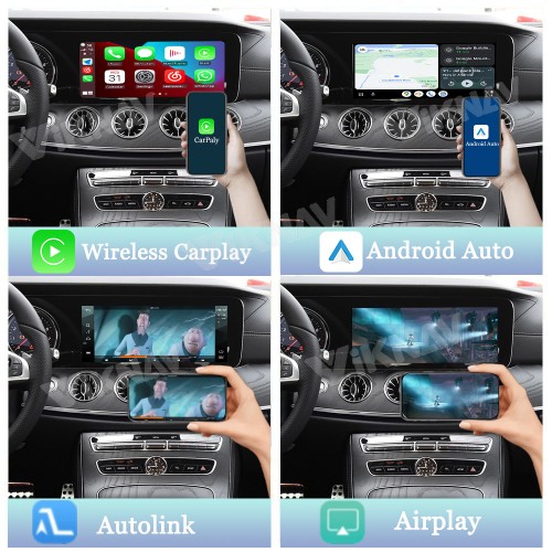 Viknav Linux System Interface Box For Benz S Class W222 C Class W 206 E Class W212 AMG GT 2016-2020 Wireless Apple CarPlay Android Auto Stereo Only Support Original Car Radio Screen(NTG5.5)