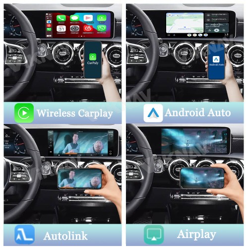 Viknav Linux System Interface Box For Benz A B GLA GLB GLC CLA Class 2019-2022 Wireless Apple CarPlay Android Auto Stereo Only Support Original Car Radio Screen(NTG6.0)