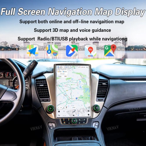 Viknav 14.4 inch Android 13 Car Radio For Chevrolet Tahoe Suburban GMC Yukon 2014-2020 Auto Radio Multimedia Player Carplay GPS Navigation Head Unit （128GB )