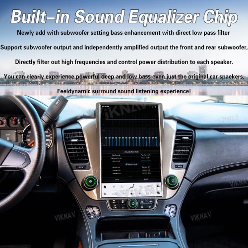 Viknav 14.4 inch Android 13 Car Radio For Chevrolet Tahoe Suburban GMC Yukon 2014-2020 Auto Radio Multimedia Player Carplay GPS Navigation Head Unit （128GB )