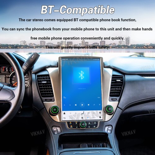 Viknav 14.4 inch Android 13 Car Radio For Chevrolet Tahoe Suburban GMC Yukon 2014-2020 Auto Radio Multimedia Player Carplay GPS Navigation Head Unit （128GB )