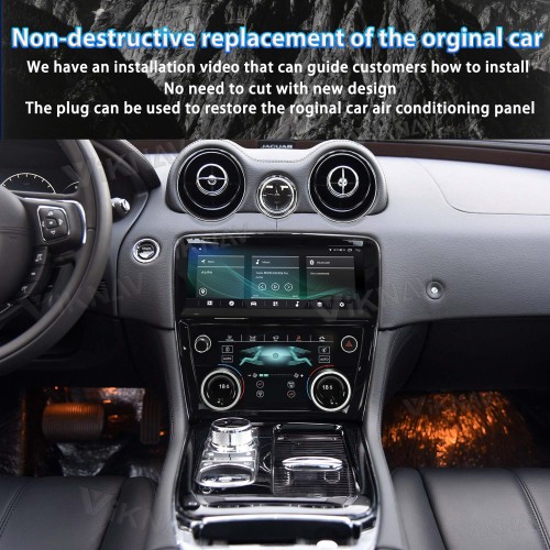 Viknav AC Panel For Jaguar XJ XJL XJR 2009-2018 Electronic Air Conditioning Switch Touch Screen Climate Control Dashboard