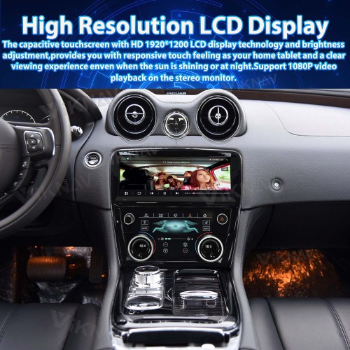 Viknav Car Radio And AC Panel For Jaguar XJ XJL XJR 2009-2018 LCD Multimedia Player GPS Navigation Air Condition Board(128GB+AC)
