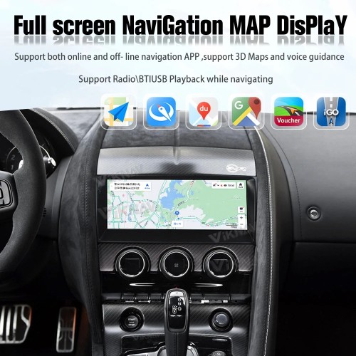 Viknav 10.25 Inch Android Head Unit Car Radio For Jaguar F-TYPE Roadster 2013-2015 Original Car Functions Display Touch LCD Screenn(128GB)